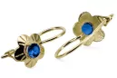 Des boucles d'oreilles Style vintage Saphir Or jaune 14 carats vec028y